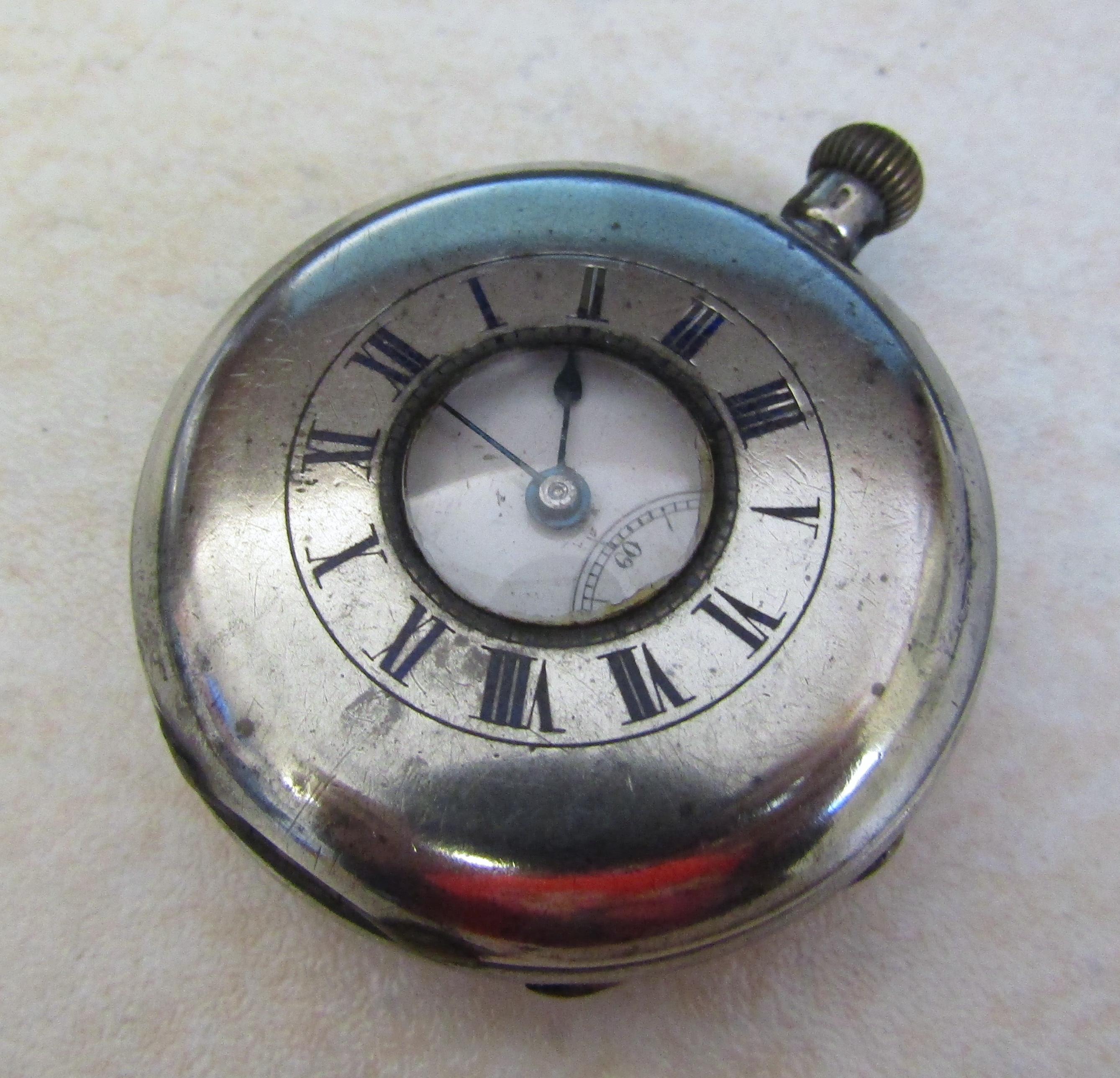 Swiss silver half hunter pocket watch Linford & Sons Norwich - Image 2 of 2