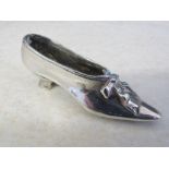 Miniature silver shoe marked '800' L 2" weight 0.