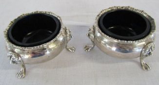 Pair of silver salts Birmingham 1897 weight 5.