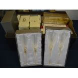 Ex shop stock - Various pairs of champagne flutes