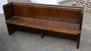 Victorian pitch pine pew,