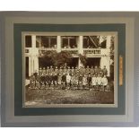 Early 20th century mounted photograph of a class of Chinese children stamped Lai Yung Canton.