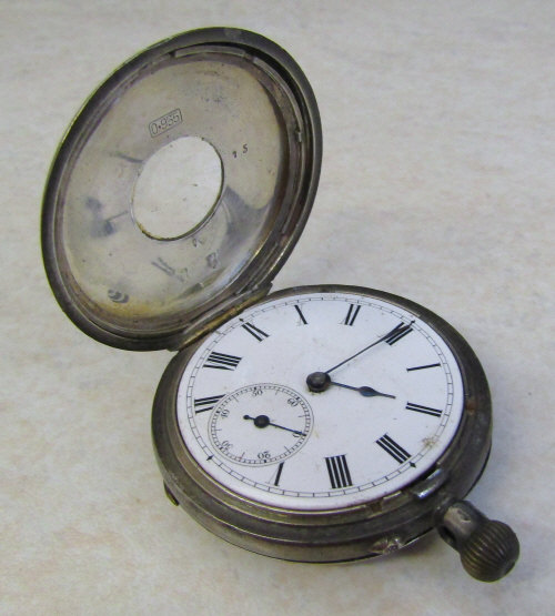 Swiss silver half hunter pocket watch Linford & Sons Norwich