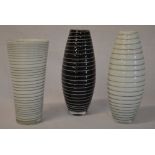 3 modern glass decorative vases