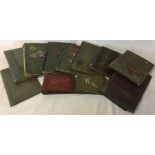 11 late 19th/early 20th century postcard albums (empty)