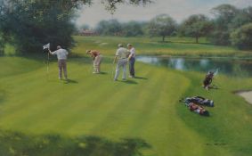 Limited edition signed golfing print by Tony Sheath