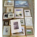 Various framed prints & watercolours