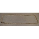 String of pearls with a 9ct gold clasp,