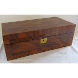 Large Victorian writing slope with 3 secret drawers L 50 cm