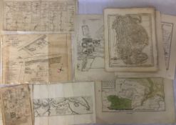 David N Robinson collection - approximately 9 Lincolnshire maps & plans from the 18th & 19th