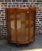 1930s bow fronted display cabinet