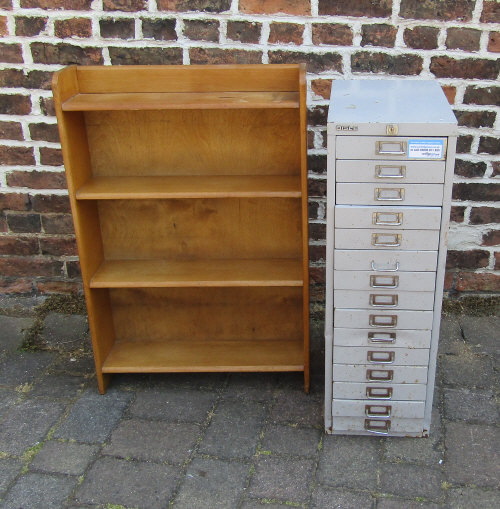 Bishe metal cabinet & small bookshelf