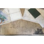 David N Robinson collection - Large 19th century canvas backed map of south Lincolnshire 166cm by