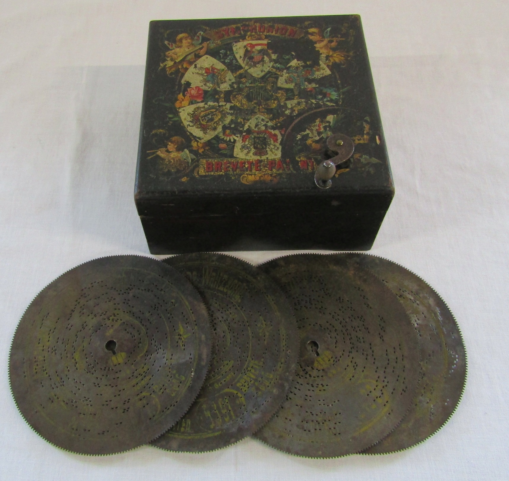 German Symphonion music box and discs - Image 3 of 5