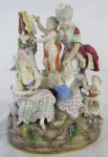Large Meissen porcelain figural group with Putti (af with losses and repairs) H 28 cm D 22 cm