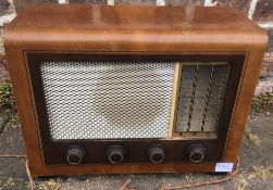 1930's GEC valve radio in a wooden case