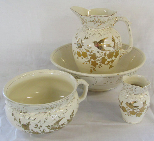 Toilet set with gilt decoration