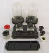 Bakelite pen and ink stand, pen tray,