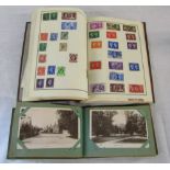 Stamp album & postcards relating to Lincoln/Gainsborough/Stamford