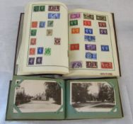 Stamp album & postcards relating to Lincoln/Gainsborough/Stamford