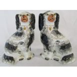 Pair of Staffordshire style dogs H 24 cm