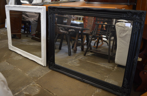 Black & white wall mirrors