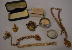 Various yellow metal jewellery (AF)