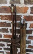 2 early 20th century fishing rods