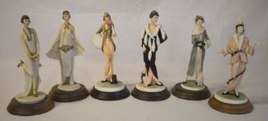 6 Vittorio Tessaro Italian hand painted figures