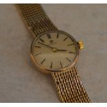 Ladies 9ct gold Omega cocktail watch with 620 calibre movement, circa 1970s,