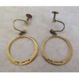 Pair of 9ct gold earrings 2.