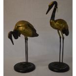 2 modern decorative models of flamingos