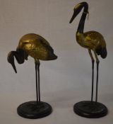 2 modern decorative models of flamingos