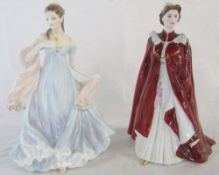 Royal Worcester 'In celebration of the Queens 80th birthday 2006' figurine & Royal Worcester 'With