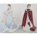 Royal Worcester 'In celebration of the Queens 80th birthday 2006' figurine & Royal Worcester 'With