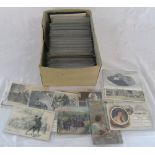 Over 300 military postcards inc WWI and real photos