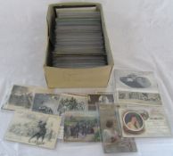 Over 300 military postcards inc WWI and real photos
