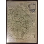 David N Robinson collection - 18th century engraved map of Lincolnshire Divided Into Wapontakes