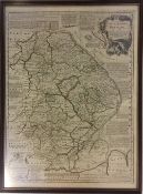 David N Robinson collection - 18th century engraved map of Lincolnshire Divided Into Wapontakes