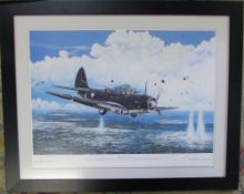 Limited edition print by Marcus W Stewart Jr 230/950 'Against the odds' signed by Ensign George Gay