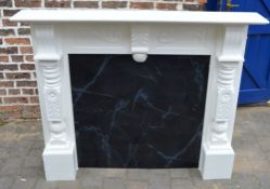 White fireplace