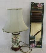 Table lamp and mirror 76 cm x 23 cm