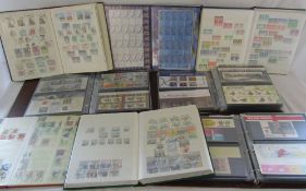 Collection of 8 albums inc stock books, presentation packs,