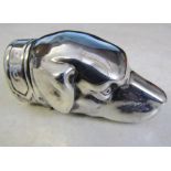 Silver vesta case in the shape of a dog's head marked 925 L 5 cm weight 1.