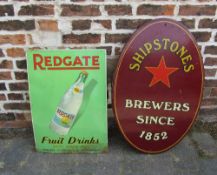 Redgate enamel sign & a Shipstones pub sign