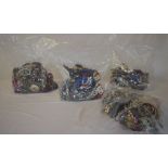 4 large mixed bags of costume jewellery