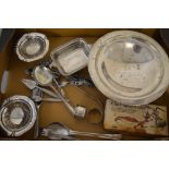 Various silver plate and stainless steel