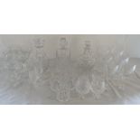 Selection of glassware inc decanters