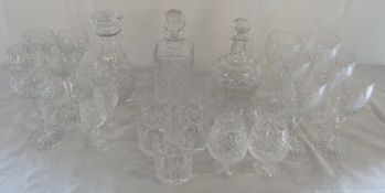 Selection of glassware inc decanters