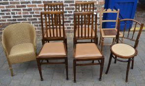 4 dining chairs,